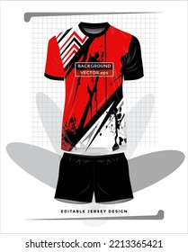 Background vector, jersey sport shirt template design for soccer Sport, basket ball, running uniform in front view, Shirt  mockup Vector, design very simple and easy to custom