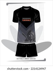 Background vector, jersey sport shirt template design for soccer Sport, basket ball, running uniform in front view, Shirt  mockup Vector, design very simple and easy to custom