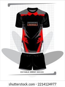 Background vector, jersey sport shirt template design for soccer Sport, basket ball, running uniform in front view, Shirt  mockup Vector, design very simple and easy to custom