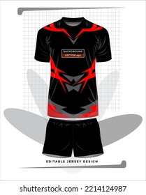 Background vector, jersey sport shirt template design for soccer Sport, basket ball, running uniform in front view, Shirt  mockup Vector, design very simple and easy to custom