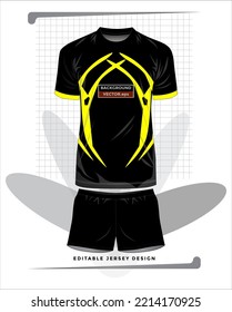 Background Vector Jersey Sport Shirt Template Stock Vector (Royalty