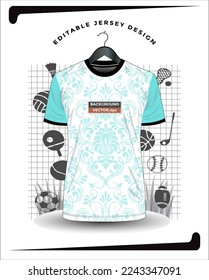 Background vector, jersey sport shirt template design for soccer Sport, basket ball, running uniform in front view, Shirt  mockup Vector, design very simple and easy to custom