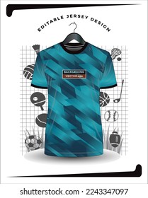 Background vector, jersey sport shirt template design for soccer Sport, basket ball, running uniform in front view, Shirt  mockup Vector, design very simple and easy to custom