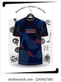 Background vector, jersey sport shirt template design for soccer Sport, basket ball, running uniform in front view, Shirt  mockup Vector, design very simple and easy to custom