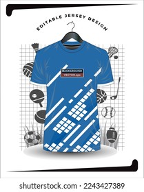 Background vector, jersey sport shirt template design for soccer Sport, basket ball, running uniform in front view, Shirt  mockup Vector, design very simple and easy to custom