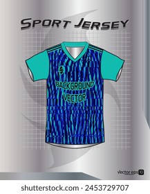 Background vector, jersey sport shirt template design for soccer Sport, basket ball, running uniform in front view, Shirt mockup Vector, design very simple and easy to custom