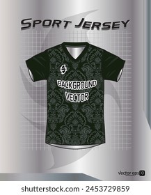 Background vector, jersey sport shirt template design for soccer Sport, basket ball, running uniform in front view, Shirt mockup Vector, design very simple and easy to custom