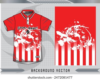 Background vector, jersey sport shirt template design for soccer Sport, basket ball, running uniform in front view, Shirt mockup Vector, design very simple and easy to custom