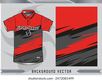 Background vector, jersey sport shirt template design for soccer Sport, basket ball, running uniform in front view, Shirt mockup Vector, design very simple and easy to custom