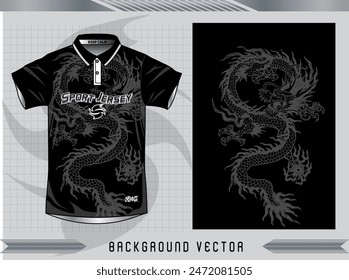 Background vector, jersey sport shirt template design for soccer Sport, basket ball, running uniform in front view, Shirt mockup Vector, design very simple and easy to custom