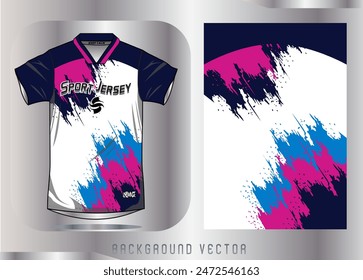 Background vector, jersey sport shirt template design for soccer Sport, basket ball, running uniform in front view, Shirt mockup Vector, design very simple and easy to custom