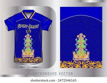 Background vector, jersey sport shirt template design for soccer Sport, basket ball, running uniform in front view, Shirt mockup Vector, design very simple and easy to custom