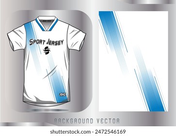 Background vector, jersey sport shirt template design for soccer Sport, basket ball, running uniform in front view, Shirt mockup Vector, design very simple and easy to custom