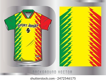 Background vector, jersey sport shirt template design for soccer Sport, basket ball, running uniform in front view, Shirt mockup Vector, design very simple and easy to custom