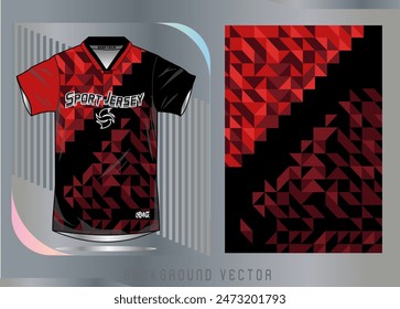 Background vector, jersey sport shirt template design for soccer Sport, basket ball, running uniform in front view, Shirt mockup Vector, design very simple and easy to custom