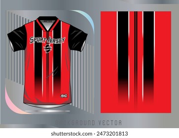 Vector de fondo, diseño de Plantilla de camiseta deportiva de jersey para fútbol Sport, balón de baloncesto, uniforme de running en vista frontal, Vector de maqueta de camiseta, diseño muy simple y fácil de personalizar