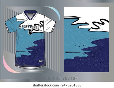 Background vector, jersey sport shirt template design for soccer Sport, basket ball, running uniform in front view, Shirt mockup Vector, design very simple and easy to custom