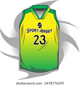 Background vector, jersey sport shirt template design for soccer Sport, basket ball, running uniform in front view, Shirt mockup Vector, design very simple and easy to custom