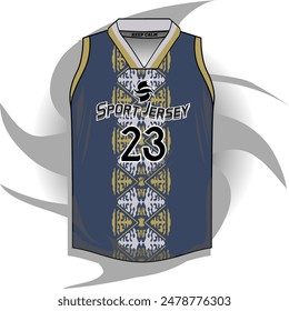 Background vector, jersey sport shirt template design for soccer Sport, basket ball, running uniform in front view, Shirt mockup Vector, design very simple and easy to custom
