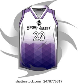 Background vector, jersey sport shirt template design for soccer Sport, basket ball, running uniform in front view, Shirt mockup Vector, design very simple and easy to custom