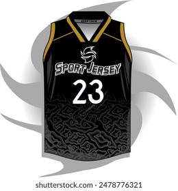 Background vector, jersey sport shirt template design for soccer Sport, basket ball, running uniform in front view, Shirt mockup Vector, design very simple and easy to custom