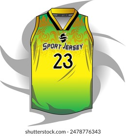 Background vector, jersey sport shirt template design for soccer Sport, basket ball, running uniform in front view, Shirt mockup Vector, design very simple and easy to custom