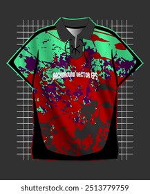 Background vector, jersey sport shirt template design for soccer Sport, basket ball, running uniform in front view, Shirt mockup Vector, design very simple and easy to custom