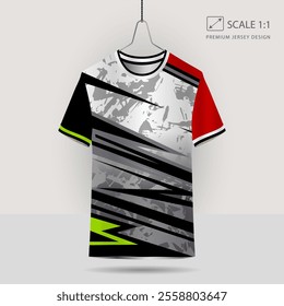 Background vector, jersey sport shirt template design for soccer Sport, basket ball, running uniform in front view, Shirt mockup Vector, design very simple and easy to custom