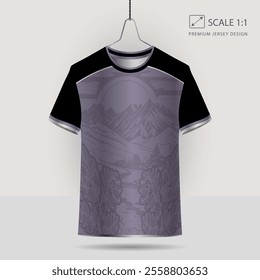 Background vector, jersey sport shirt template design for soccer Sport, basket ball, running uniform in front view, Shirt mockup Vector, design very simple and easy to custom