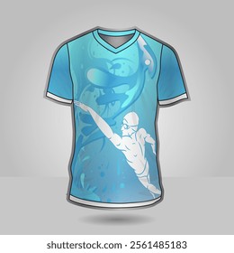 Background vector, jersey sport shirt template design for soccer Sport, basket ball, running uniform in front view, Shirt mockup Vector, design very simple and easy to custom