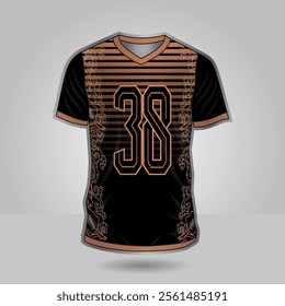 Background vector, jersey sport shirt template design for soccer Sport, basket ball, running uniform in front view, Shirt mockup Vector, design very simple and easy to custom