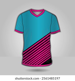 Background vector, jersey sport shirt template design for soccer Sport, basket ball, running uniform in front view, Shirt mockup Vector, design very simple and easy to custom