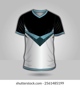 Background vector, jersey sport shirt template design for soccer Sport, basket ball, running uniform in front view, Shirt mockup Vector, design very simple and easy to custom