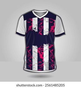 Background vector, jersey sport shirt template design for soccer Sport, basket ball, running uniform in front view, Shirt mockup Vector, design very simple and easy to custom