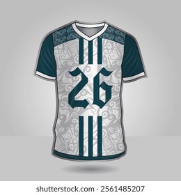 Background vector, jersey sport shirt template design for soccer Sport, basket ball, running uniform in front view, Shirt mockup Vector, design very simple and easy to custom