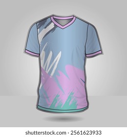 Background vector, jersey sport shirt template design for soccer Sport, basket ball, running uniform in front view, Shirt mockup Vector, design very simple and easy to custom