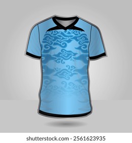 Background vector, jersey sport shirt template design for soccer Sport, basket ball, running uniform in front view, Shirt mockup Vector, design very simple and easy to custom