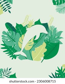 background vector of leaf and animal in one frame perfect for design background wallpaper