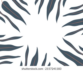 Background of vector leaves in retro style