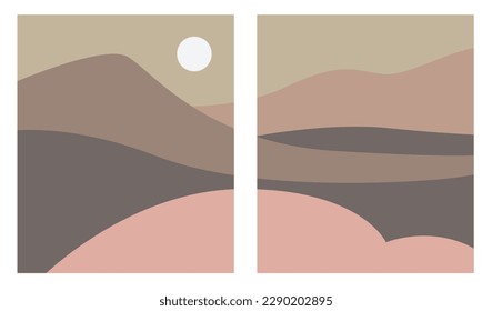 paisaje de fondo vectorial minimalista para papel, fondo de pantalla, afiche, portada de libro, tarjeta de nombre, pintura de arte. 