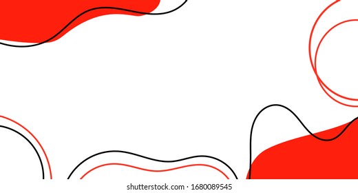 background vector for modern banners in red wave shape