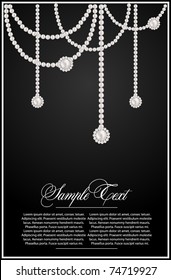 background with vector pearls