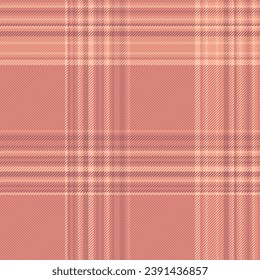 Background vector plaid of check fabric tartan with a texture textile pattern seamless in red and orange colors.