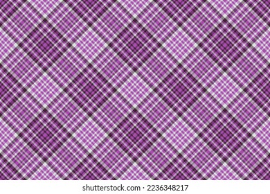 Background vector plaid. Tartan texture textile. Seamless fabric pattern check in dark and white colors.
