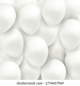 Fondo con globos vectoriales realistas de helio.