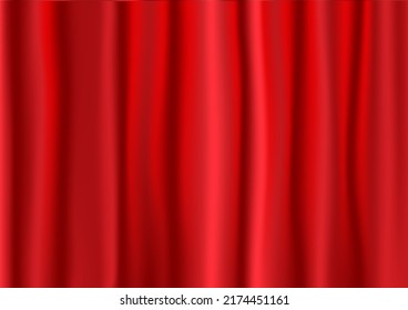 Background vector red curtain style.