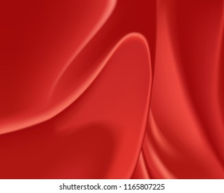 Background vector of red satin fabric