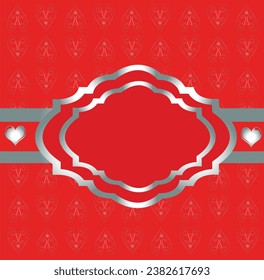 
Background Vector - Red and Silver Abstract