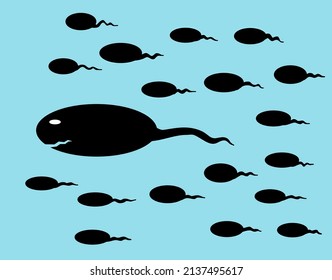Background Vector of sperm egg isolated design 