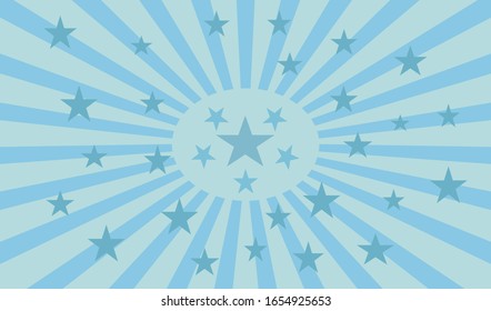 Vector de fondo de estrellas alrededor de líneas rectas fondo en color pastel azul, fondo vectorial para diseño gráfico móvil y de ordenador
